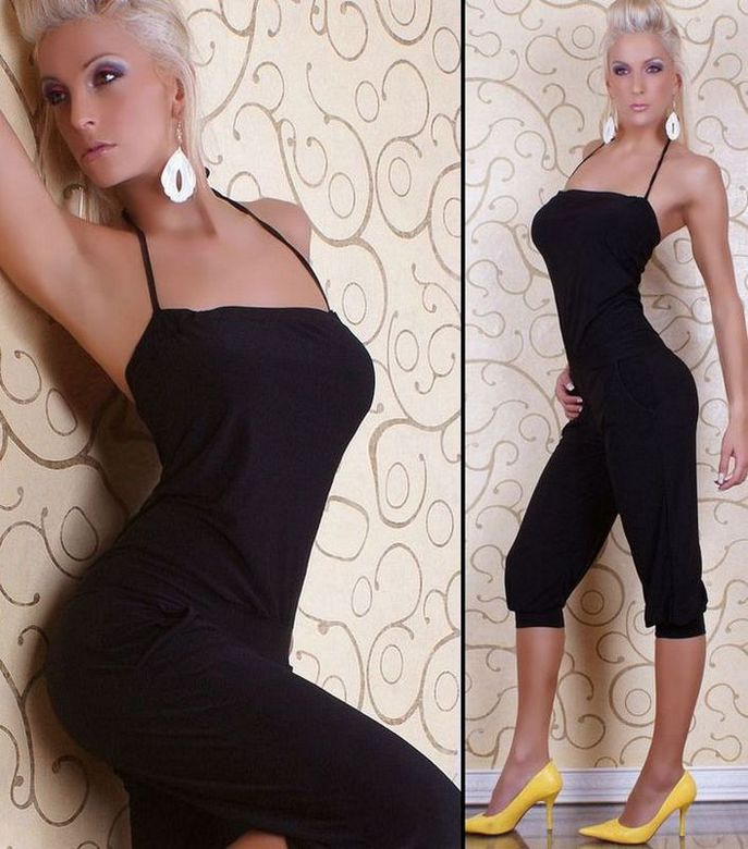 Sexy GOGO Overall Jumsuit Catcuit Black